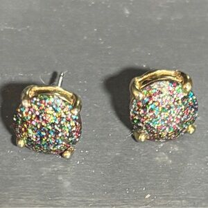 Kate Spade Gold-Setting Multicolor Glitter Stud Earrings